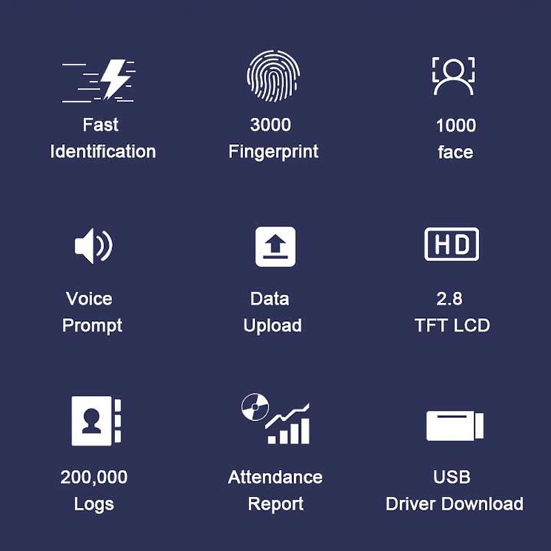 F662 Biometric Facial Recognition Access Control Machine